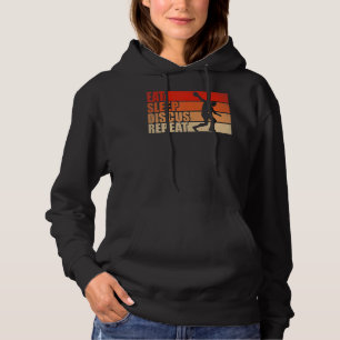 Discus Throw Sports Eat Sleep Discus Repeat Discus Hoodie