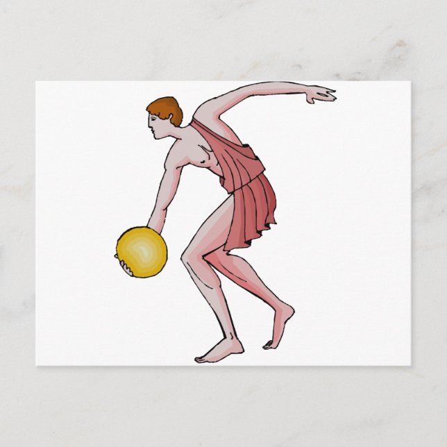 Discus Thrower 396 BC Postcard (Front)