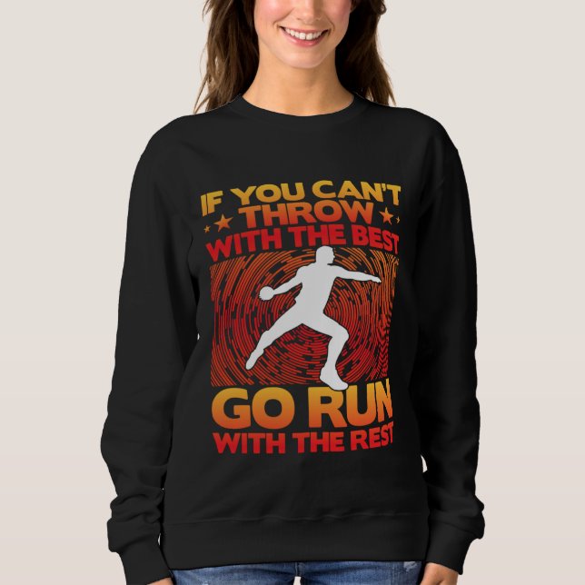 Discus Thrower Throw Sport Discus Coach Track And  Sweatshirt (Front)