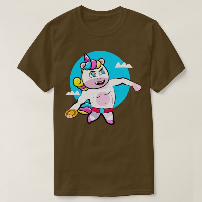 Discus Thrower Unicorn 1 T-Shirt (Design Front)