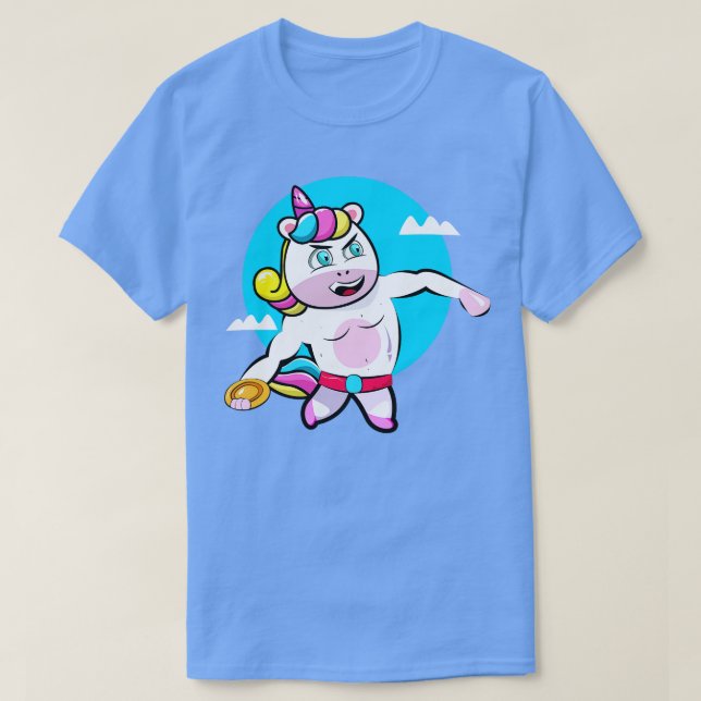 Discus Thrower Unicorn 2 T-Shirt (Design Front)