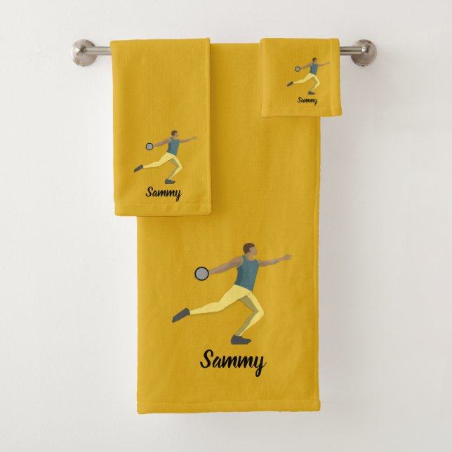 Discus Throwing Bath Towel Set (Insitu)