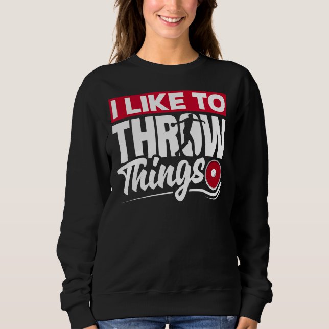 Discus Throwing Discus Thrower Track And Field Lik Sweatshirt (Front)