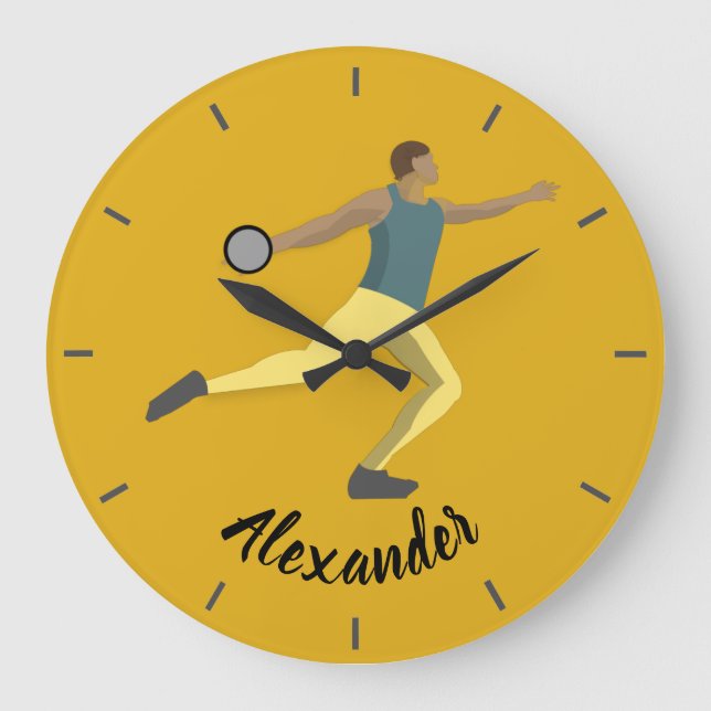 Discus Throwing Large Clock (Front)