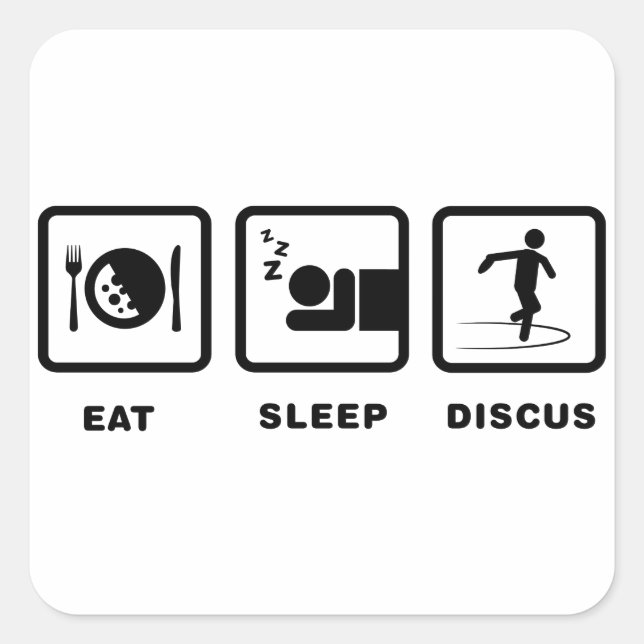 Discus Throwing Square Sticker (Front)