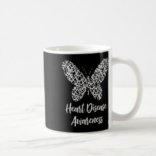 Disease Awareness Butterfly Gift February Wear Red Coffee Mug
