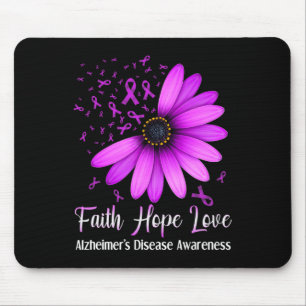 Disease Awareness Faith Hope Love Purple Ribbon 1 Mouse Pad