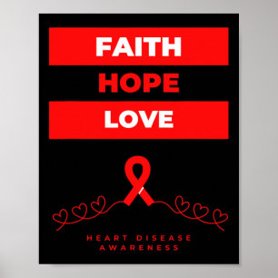 Disease Awareness Gift Faith Hope Love Poster