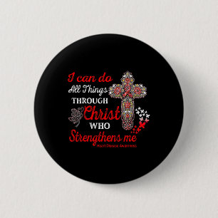 Disease Awareness Heart Disease Warrior Christ  6 Cm Round Badge