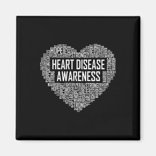 Disease Awareness Heart Gift February Wear Red  Magnet