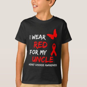 Disease Awareness I Wear Red For My Uncle Ribbon T-Shirt