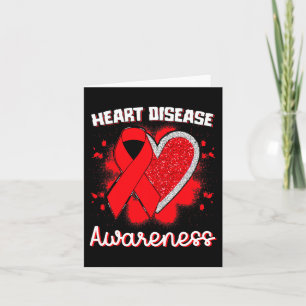 Disease Awareness I Wear Red To Fight Heart Diseas Card