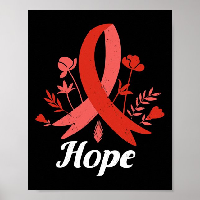 Disease Awareness Month Hope Vintage Heart Health  Poster (Front)