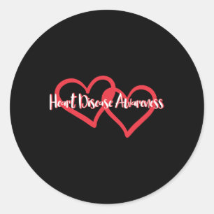 Disease Awareness - National Wear Red Gift Tee  Classic Round Sticker