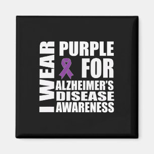 Disease Awareness Purple Ribbon Support Walk Magnet