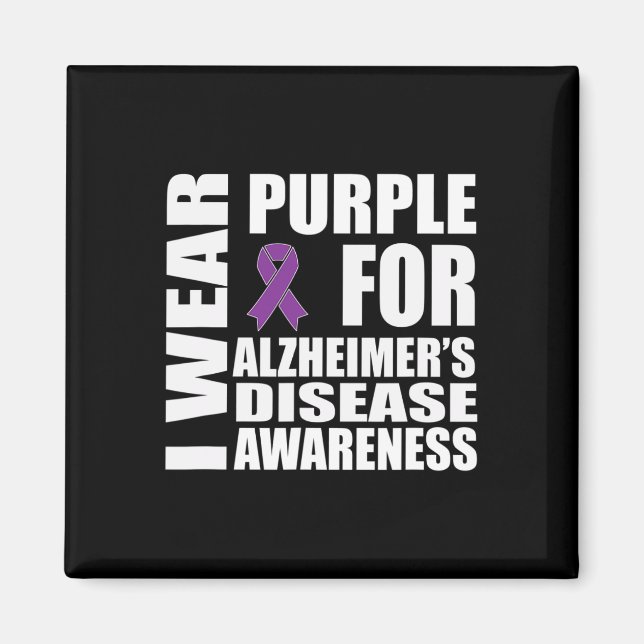 Disease Awareness Purple Ribbon Support Walk  Magnet (Front)