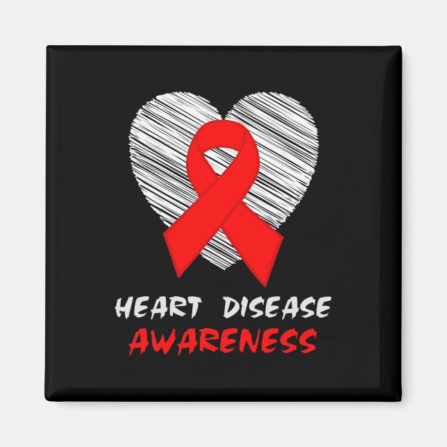 Disease Awareness Red Ribbon 1  Magnet (Front)
