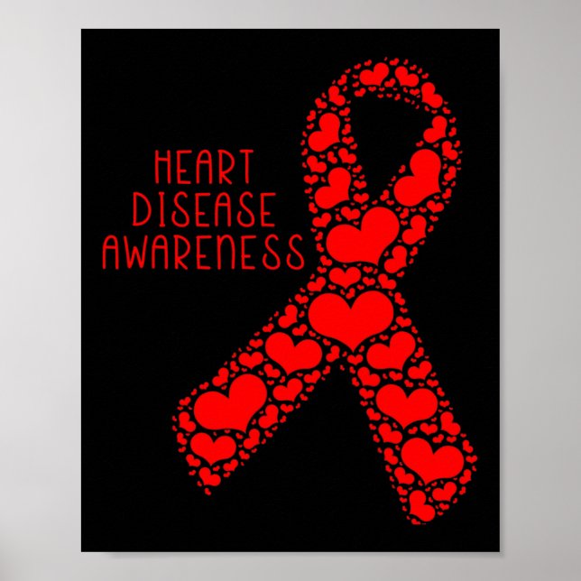 Disease Awareness Red Ribbon  Poster (Front)