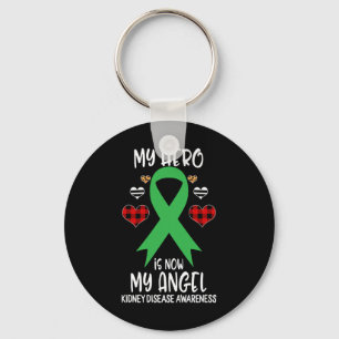 Disease Awareness Remembrance Hero Is Now My Angel Key Ring