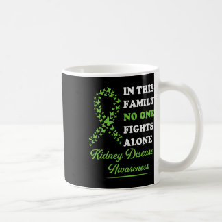 Disease Awareness Ribbon Family Nobody Fight Alone Coffee Mug