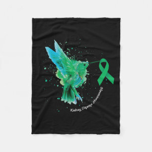 Disease Awareness Sunflower Hummingbird Gift 1 Fleece Blanket