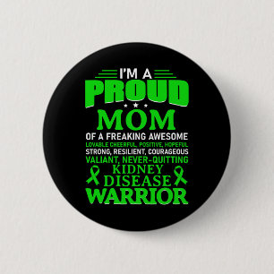 Disease Awareness Survivor Green Ribbon Mum Women 6 Cm Round Badge