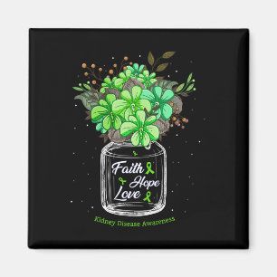 Disease Faith Love Hope Flower Jar Awareness Magnet