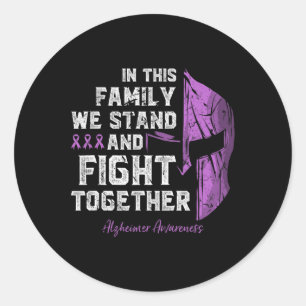 Disease Family Support Awareness Spartan Warrior Classic Round Sticker