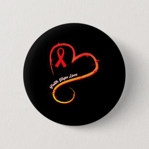 Disease February Wear Red Heart Disease Awareness  6 Cm Round Badge