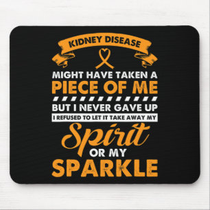 Disease Gift - Never Give Up Kidney Cancer Awarene Mouse Pad