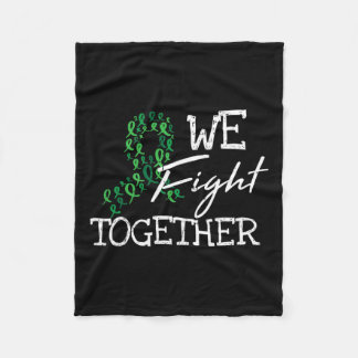 Disease Green Ribbon Family Quote Awareness Gifts  Fleece Blanket