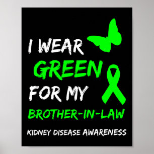 Disease I Wear Green For My Brother-in-law Ribbon Poster