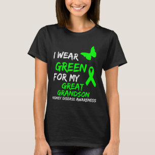 Disease I Wear Green For My Great Grandson Ribbon  T-Shirt