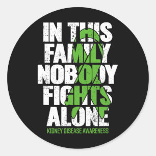 Disease Support - Family Kidney Disease Awareness Classic Round Sticker