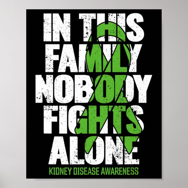 Disease Support - Family Kidney Disease Awareness  Poster (Front)