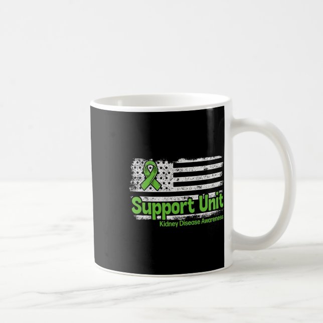 Disease Support Unit Flag Kidney Disease Awareness Coffee Mug (Right)