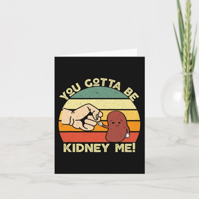 Disease Transplant Fun Kidney Organ Donor Donate  Card (Front)