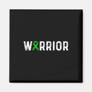 Disease Warrior Awareness Green Ribbon Magnet