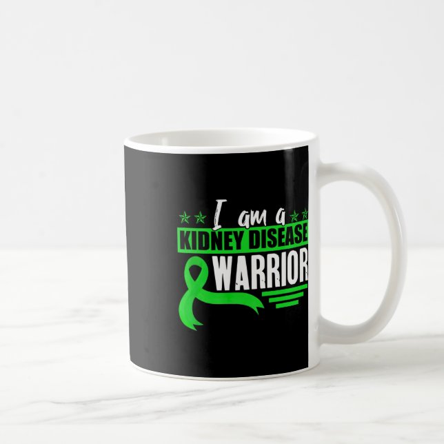 Disease Warrior Dialysis Nephritis Organ Donor Gre Coffee Mug (Right)