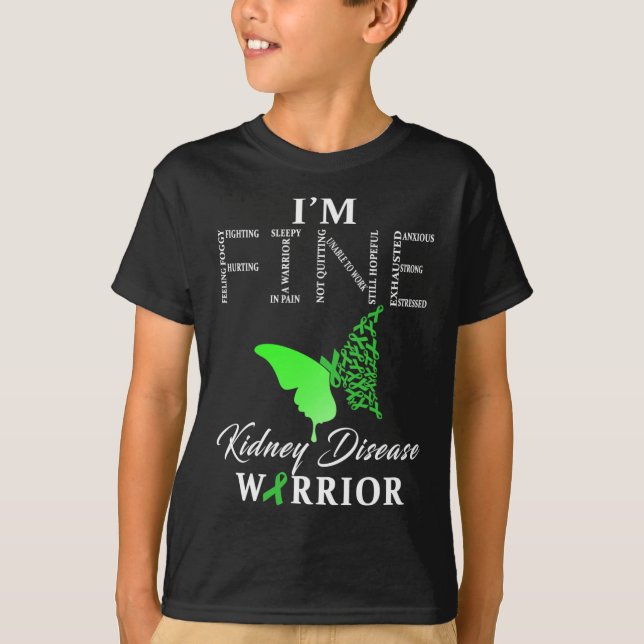 Disease Warrior I'm Fine 1  T-Shirt (Front)