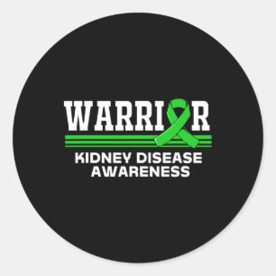 Disease Warrior Kidney Disease Awareness Kids  Classic Round Sticker