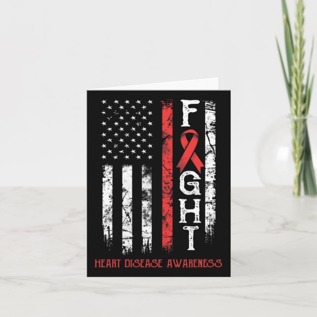 Disease Warrior Us Flag  Card (Front)