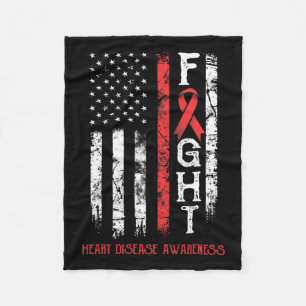 Disease Warrior Us Flag Fleece Blanket