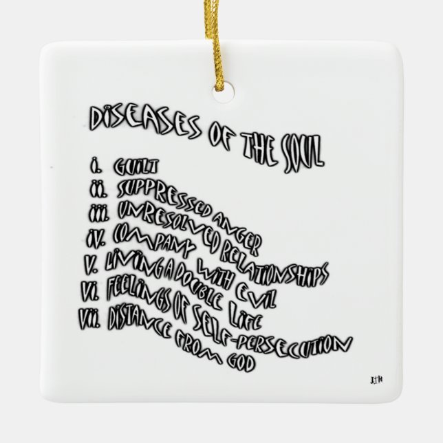 Diseases of The Soul Ceramic Tree Decoration (Front)