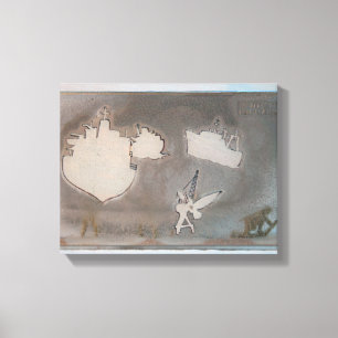 Disembarkation K7 1986 Mixed-media Canvas Print