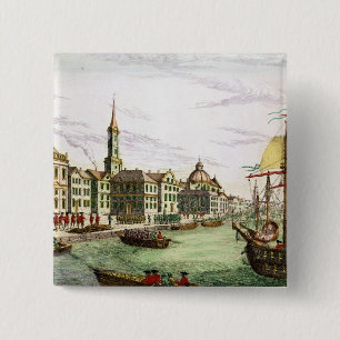 Disembarking of the English Troops 15 Cm Square Badge