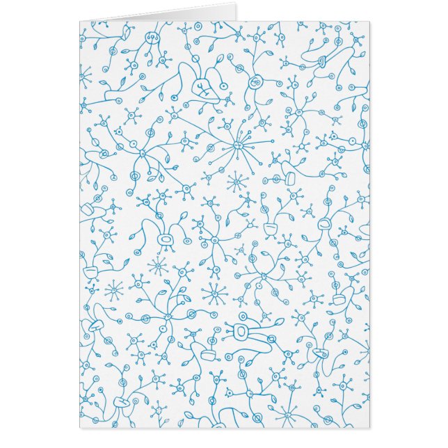 Diseño abstracto en fondo azul. Vegetación alieníg (Front)