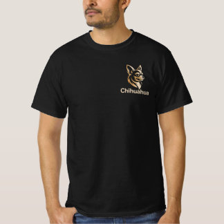 Diseño Premium de Chihuahua en Dorado T-Shirt