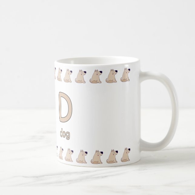 DisforDog–FunAlphabetCupDesign Coffee Mug (Right)