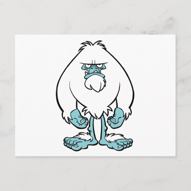 Disgruntled Yeti Postcard (Front)